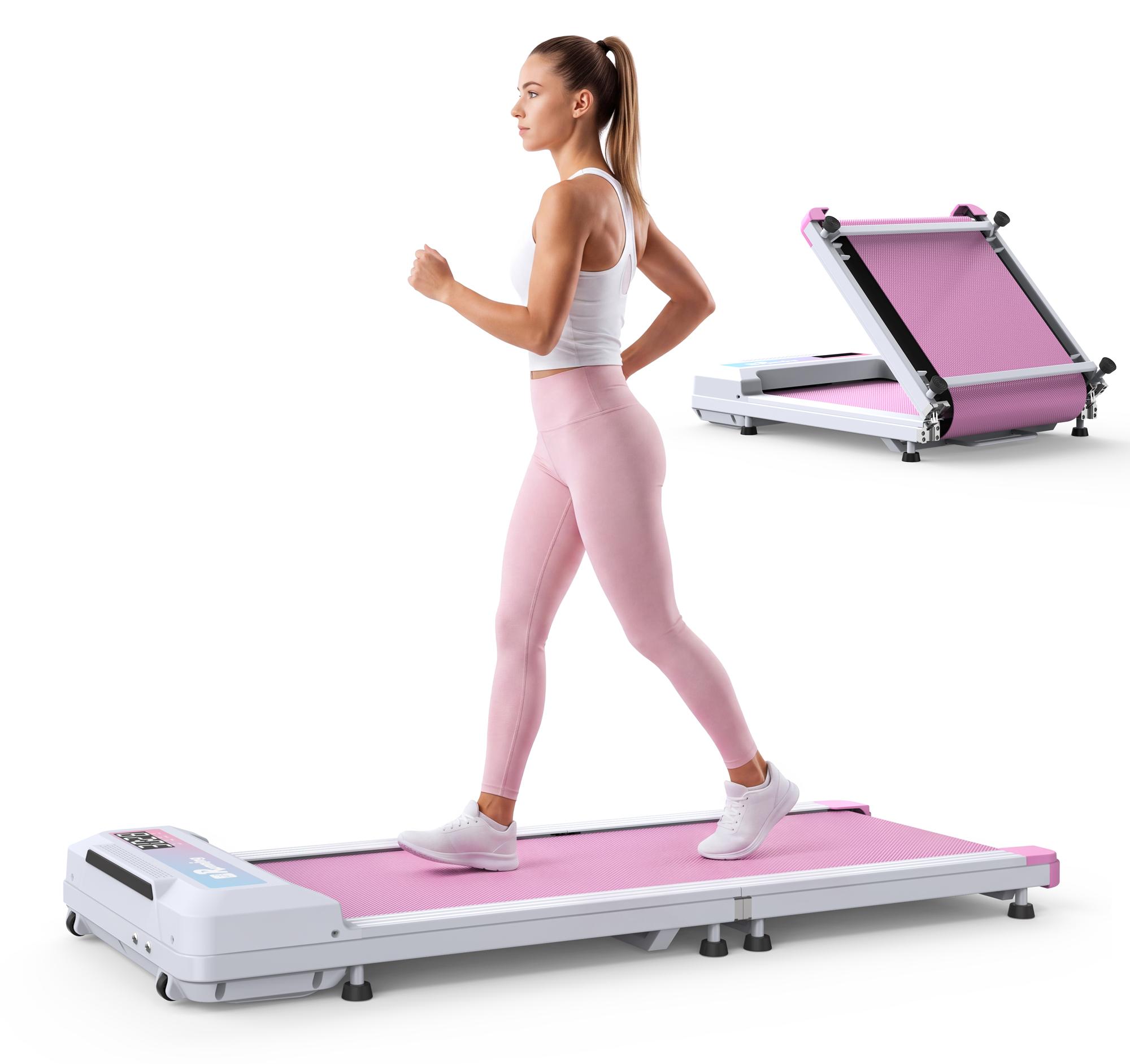 Walking-Pad, Laufband für unter den Schreibtisch, platzsparendes, um 180° klappbares Design, bis 130 kg
