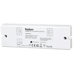 RADIUM Smarter Dimmer DIMMER RF 1CH, IP20, 1-Kanal, 12-24V DC, max. 240W, Steuerung mit Funk-Fernbedienung RALMRA3970