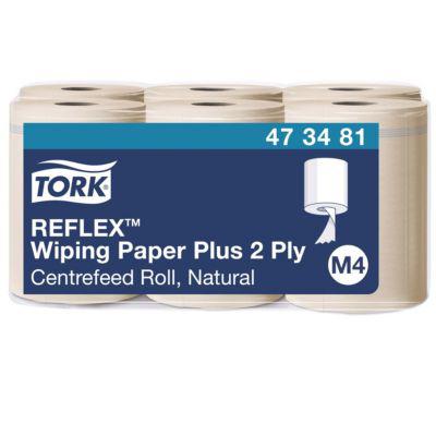 Tork Reflex starke Papierwischtücher M4 Advanced 2-lagig, 6 Rollen à 429 Blatt, SmartCore, Lebensmittelkontakt