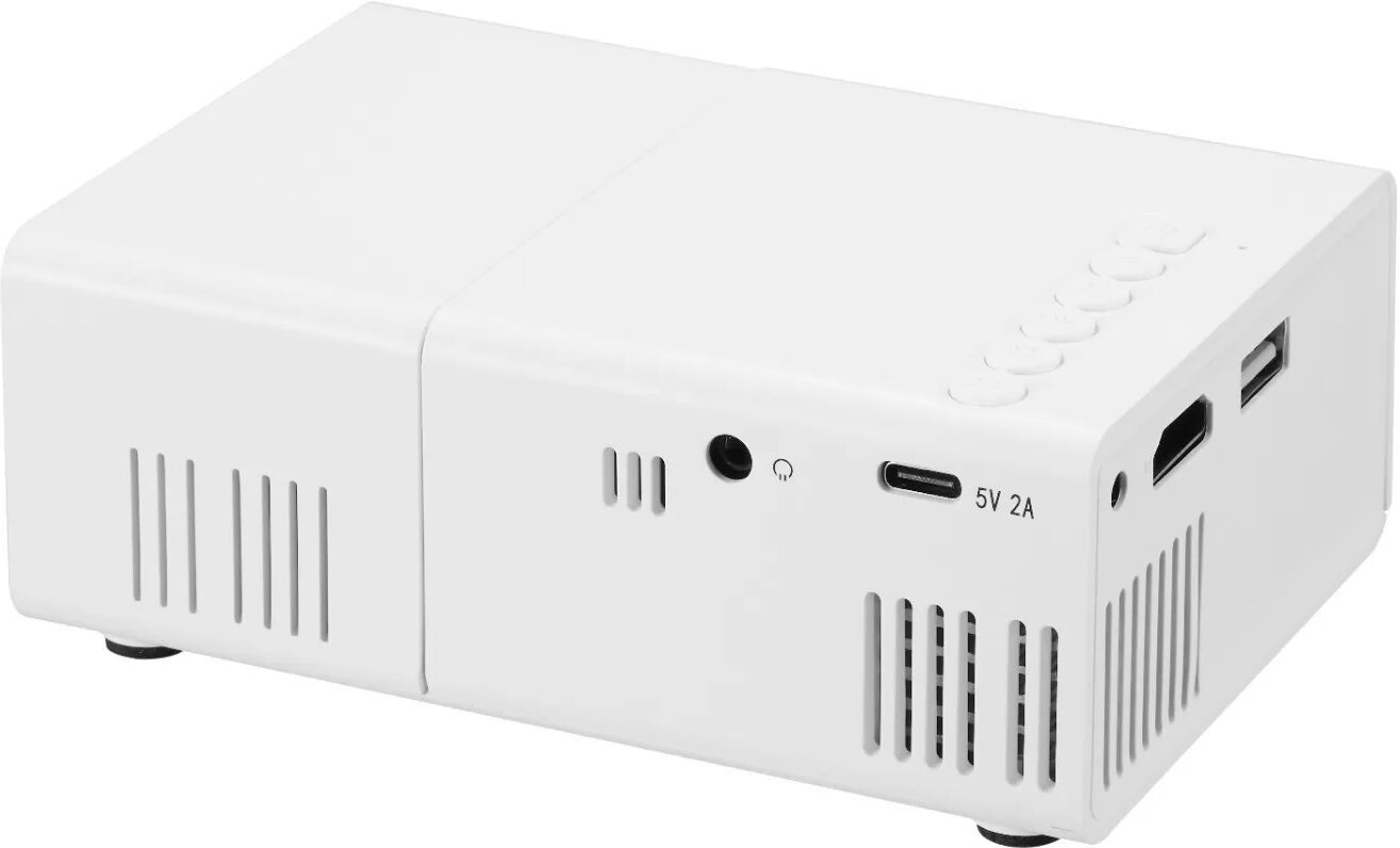 INF Mini projecteur 3D – home cinéma portable avec chipset Haiqi D3101, décodage 1080P, HDMIx1 et haut-parleur 3W intégré Blanc
