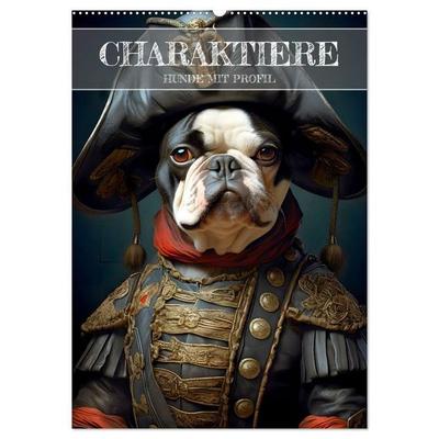 CHARAKTIERE Hunde mit Profil (Wandkalender 2027 DIN A2 hoch), CALVENDO Monatskalender