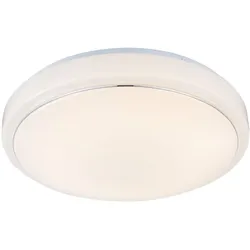 Deckenlampe Deckenleuchte Wohnzimmerlampe Wohnzimmerleuchte Flurleuchte, 3 Helligkeitsstufen, weiß opal, LED 15W 1000Lm warmweiß, DxH 33x10cm