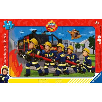 Kinderpuzzle 15 Teile - Feuerwehrmann Sam - Unsere Retter im Einsatz