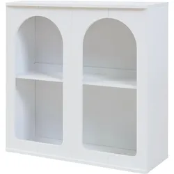 En.Casa, Kommode + Sideboard, Sideboard Trorhun 80x30x80 cm Weiss (80 x 30 x 80 cm)