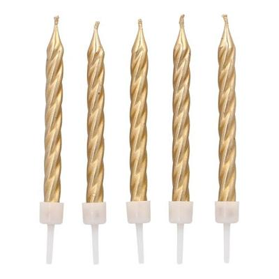 Papstar 120 Geburtstagskerzen auf Halter 6 cm gold