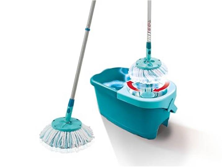 Leifheit Wischmopp-Set CLEAN Twist Disc Mop Ergo, mit Drill-Stiel-Mechanik