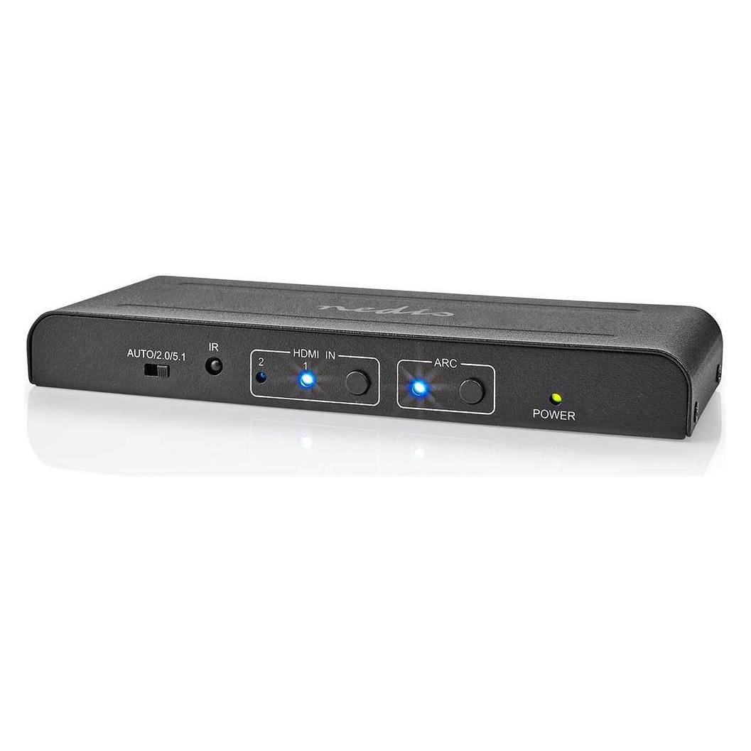 Nedis HDMI Extractor | HDMI Eingang | TosLink Buchse / 2x HDMI Ausgang / 2x RCA / 3.5 mm | Maxim (VEXT3480AT)