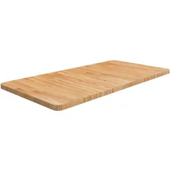 vidaXL Waschtischplatte Hellbraun 100x50x2,5 cm Massivholz Behandelt