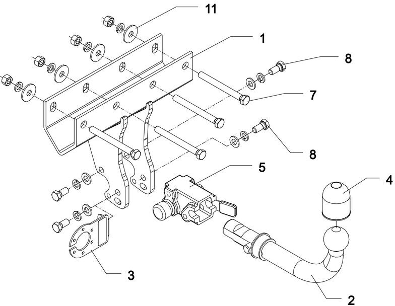 Attelage Jeep Wrangler JK (04/07-08/18) RDSOH