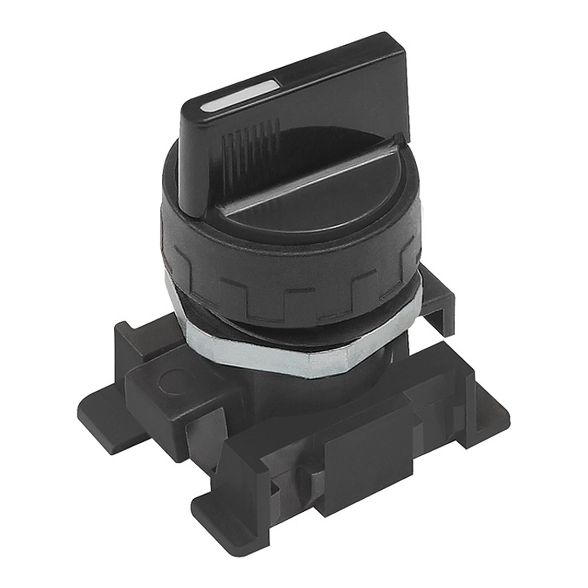 Riegler Kurzer Drehhebel, schwarz, 3 Stellungen, bistabil (KDH-3B)