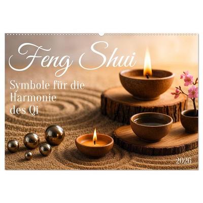 Feng Shui - Symbole für die Harmonie des Qi (Wandkalender 2026 DIN A2 quer), CALVENDO Monatskalender