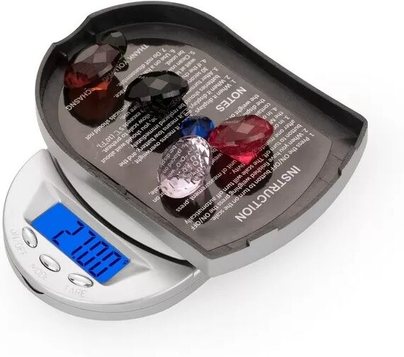 INF Digitale Taschenwaage - Tragbare Schmuck-Grammwaage mit Tara & Überlastschutz 100 g/0,01 g