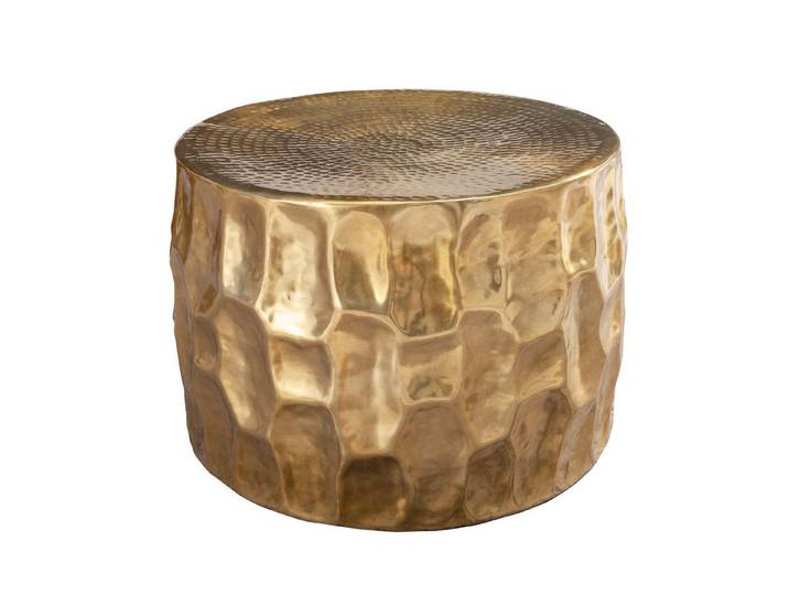 riess-ambiente Couchtisch ORGANIC ORIENT Ø55cm gold (Einzelartikel, 1-St), Wohnzimmer · Metall · rund · Hammerschlag 3D-Design · handmade