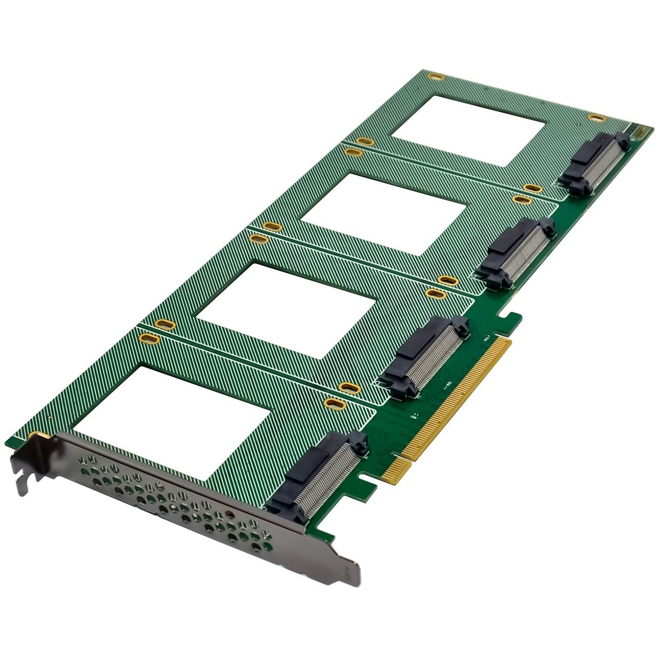 InLine PCIe Karte zu 4x intern U.2 NVMe SFF-8639 Bifurcation, PCIe x16