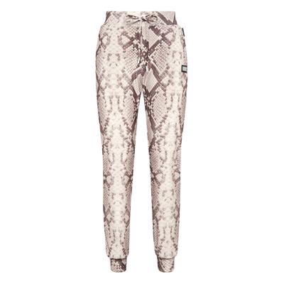 Jogginghose PHILIPP PLEIN "Python", Damen, Gr. XL, US-Größen, beige (06, beige), Stoff: 5% Elastan, 95% Polyester., Hosen Jogginghose