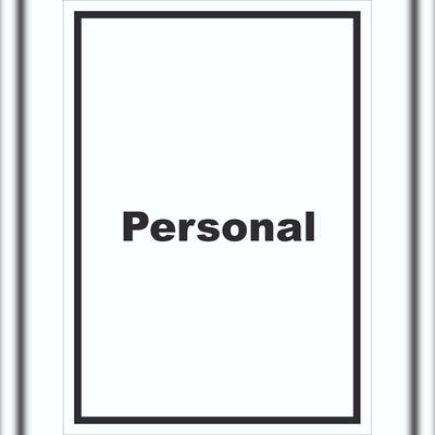 HB-Druck Personal Schild mit Text hochkant A2 Rückseite selbstklebend