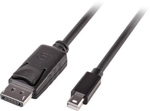LINDY Mini-DisplayPort / DisplayPort Adapterkabel Mini DisplayPort Stecker, DisplayPort Stecker 5.00 m Schwarz 41648 DisplayPort-Kabel