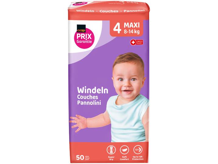 Prix Garantie Baby Windeln Maxi Grösse 4 8-14 kg 50 Stück
