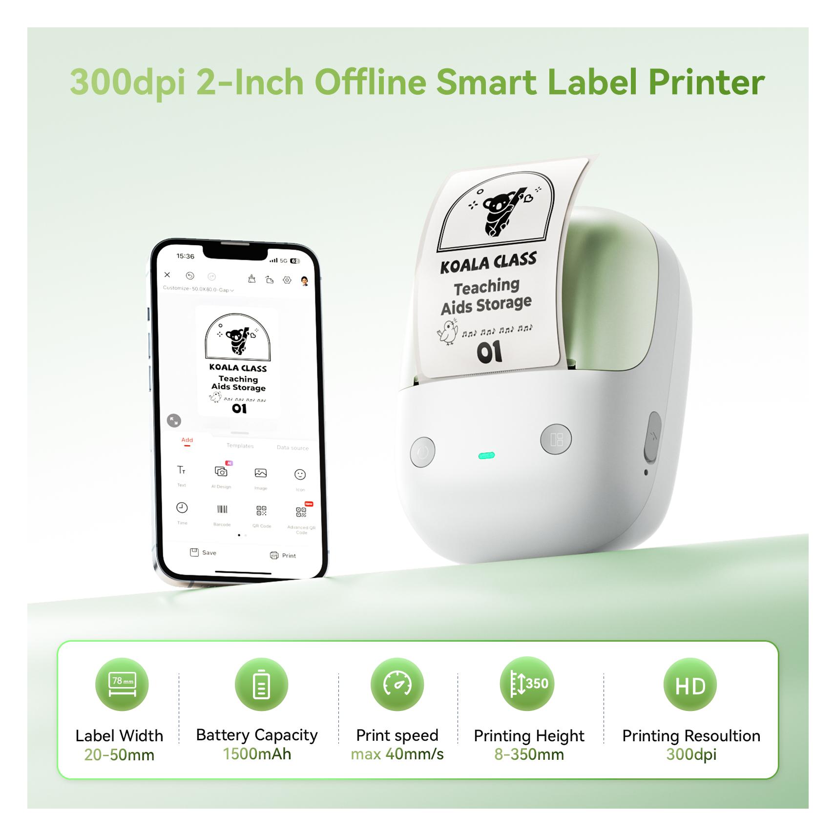 Niimbot B2 Pro Thermal Label Printer (300 dpi) (NB-B2 Pro/GN)