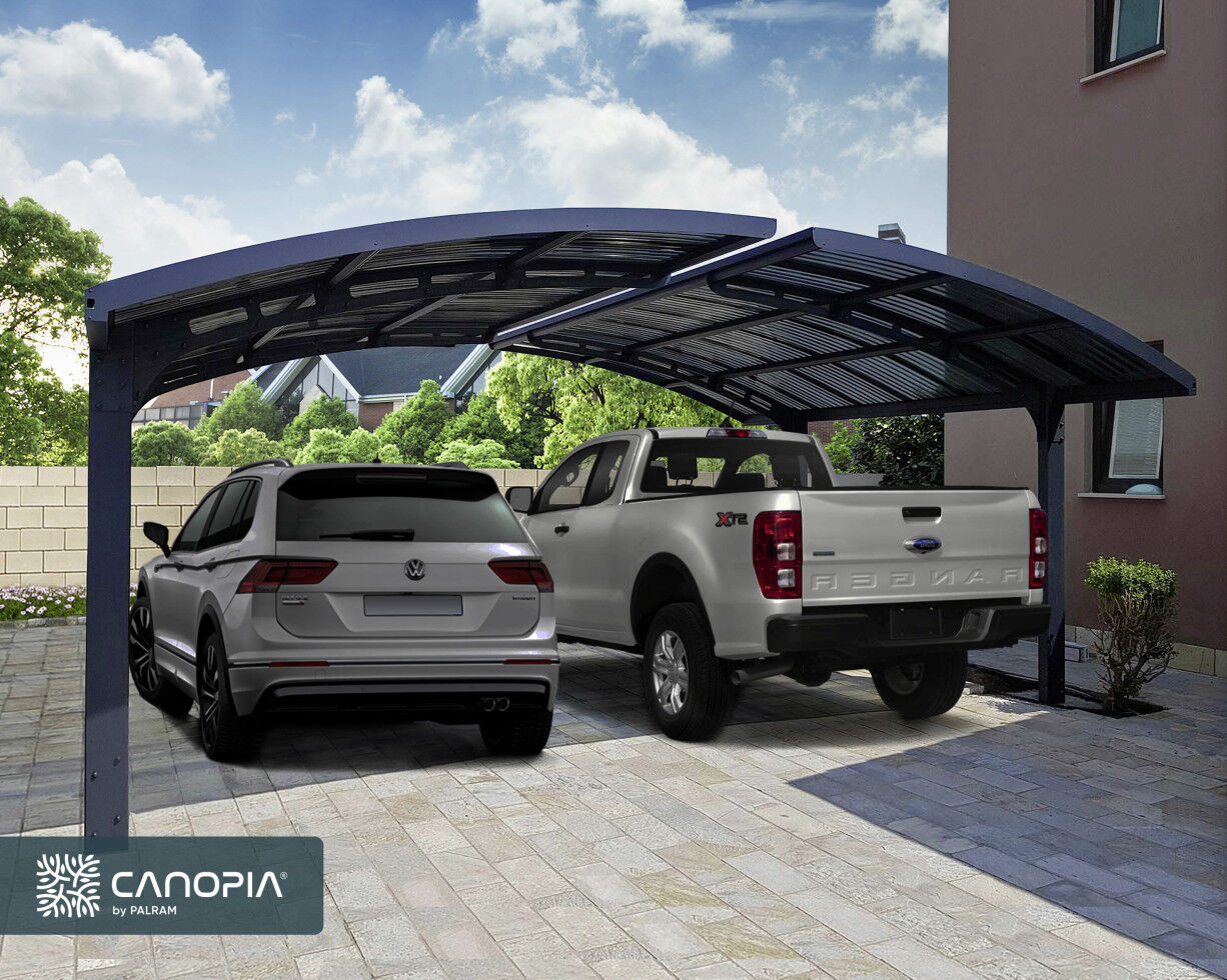 Canopia Carport Arizona Wave 495 x 578 cm anthrazit