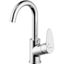 Bravat Palma Waschtischarmatur 3516002 mit hohem Auslauf, mit Ablaufgarnitur, chrom