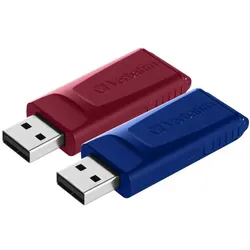 Verbatim Slider - USB-Stick - 2x32 GB, Blau, Rot