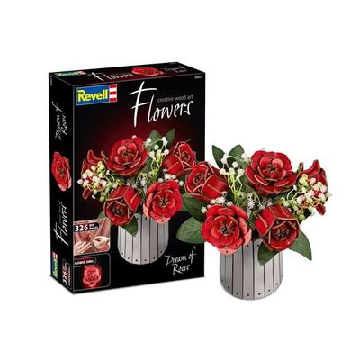 Revell Holzblumen Flowers Dream of Roses mit Vase & Duftring