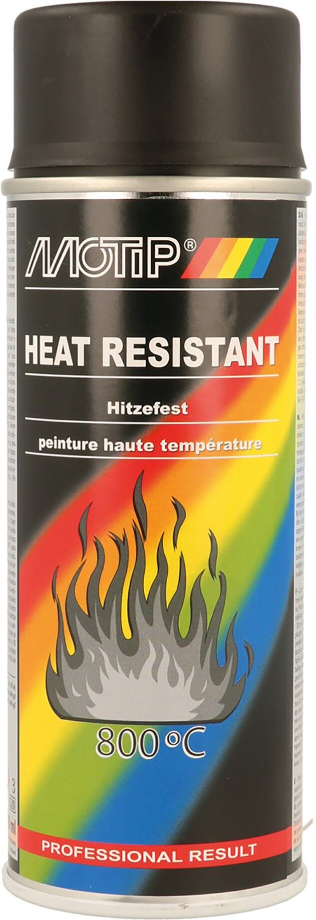 Motip SMALTO SPRAY  ALTE TEMPERATURE 800° NERO 400 ml 2,5 - 3 m² CON 1 l