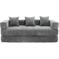 SCHLAFSOFA Modulares Chenille Block-Sofa DIY Kombinierbar mit Seitentaschen & Rutschfest