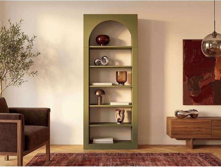Bücherregal mit 6 Fächern – Kaki – CYMORA