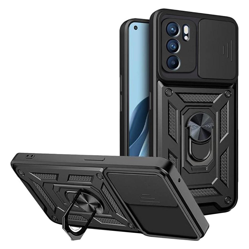 Techsuit - CamShield Series - Oppo Reno6 5G - Black (Oppo Reno 6 5G) (56343055)
