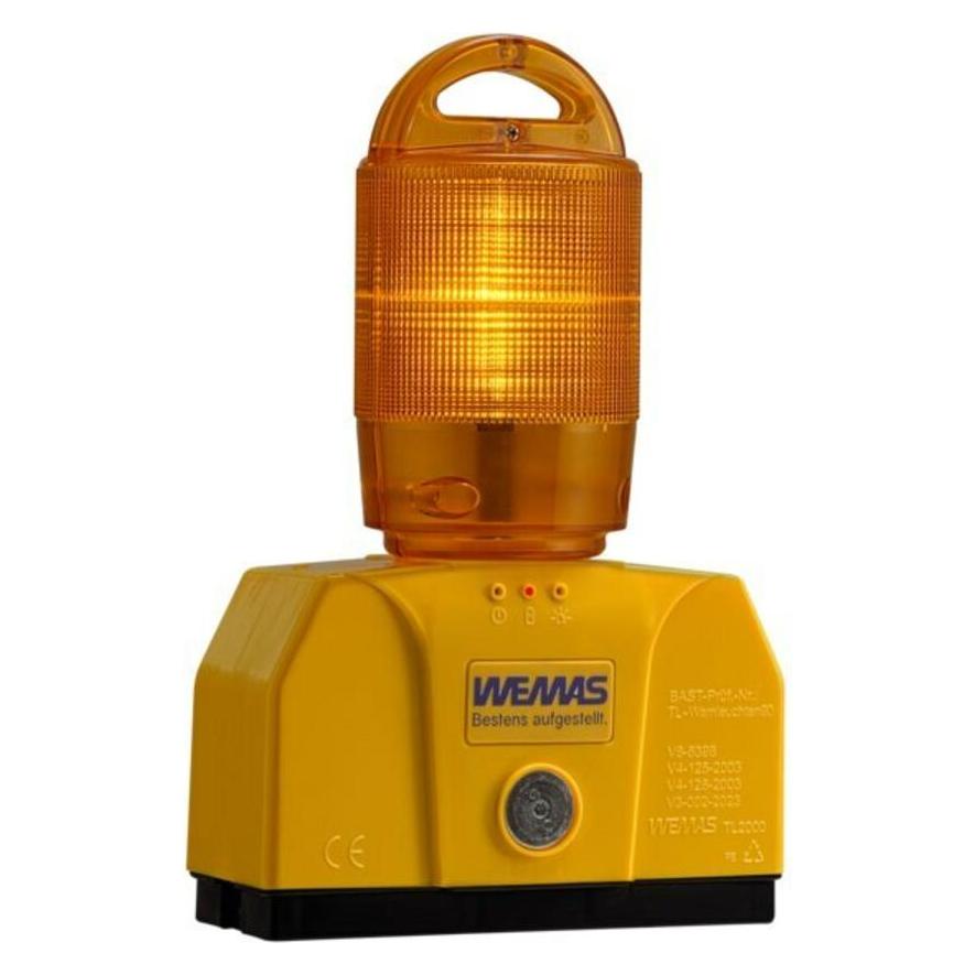 Magni TL-Rundumleuchte 2000/360, gelb, RSA21 Gehäuse gelb, mit Halter, KZP "WEMAS, blau-schwarz" (69975714)
