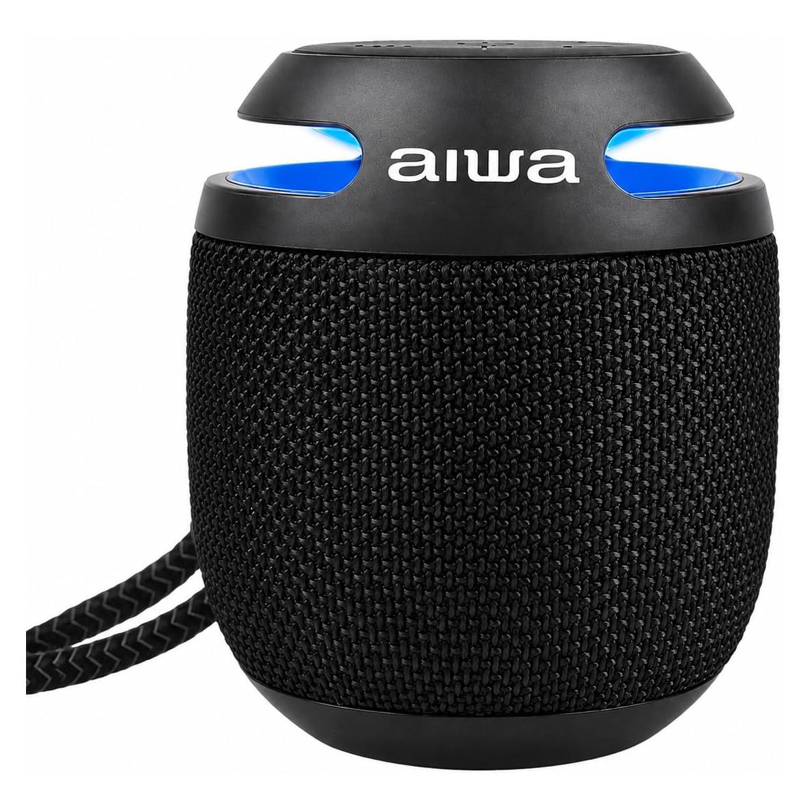 Aiwa Tragbare Bluetooth-Lautsprecher BST-100/BK Schwarz (8 h) (BST-100BK)