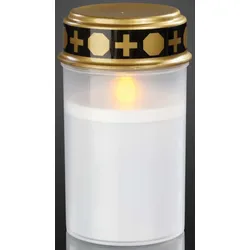 Hellum Grablicht weiß LED gelb 522860