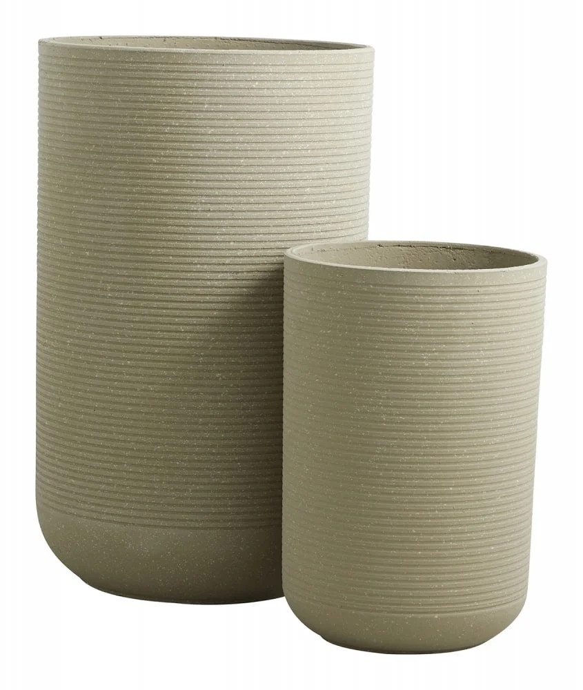 Nordal Granito bloempot creme - 29007
