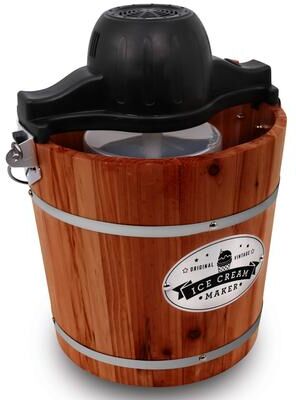 Elite Gourmet EIML2501 4Qt Old Fashioned Ice Cream Maker