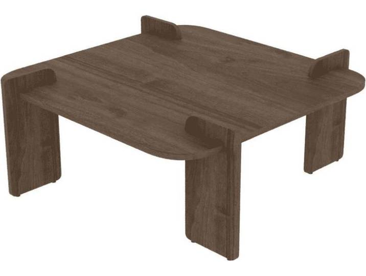 CALICOSY - Quadratischer Couchtisch mit abgerundeten kanten L90cm NOMA
