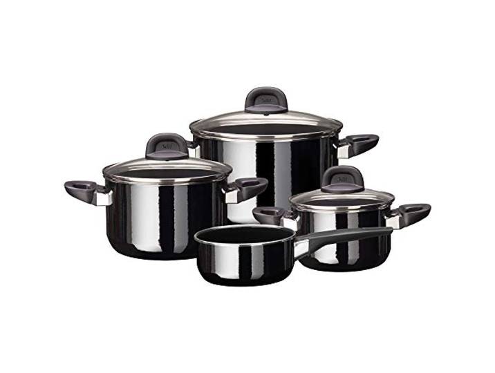 Silit Modesto Line Topfset Induktion 4-teilig, Kochtopf Set mit Glasdeckel, Silargan Funktionskeramik, Induktions Töpfe Set nickelfrei, schwarz