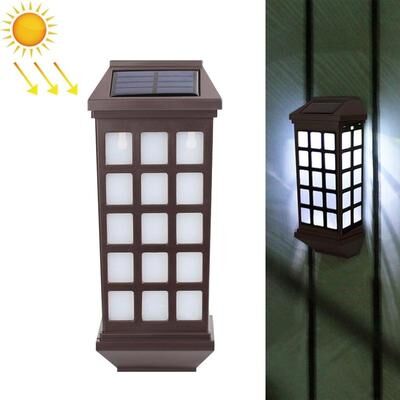 Snug & Styled Solar Outdoor Fence Wall Light Waterproof LED Garden Pathway Decorative Light white Light