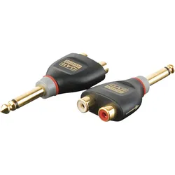 DAP XGA41 - Jack/M mono to 2 x RCA/F - incl. 2 x 10 kilo-Ohm resistors Inkl. 2 x 10 kOhm Widerstände