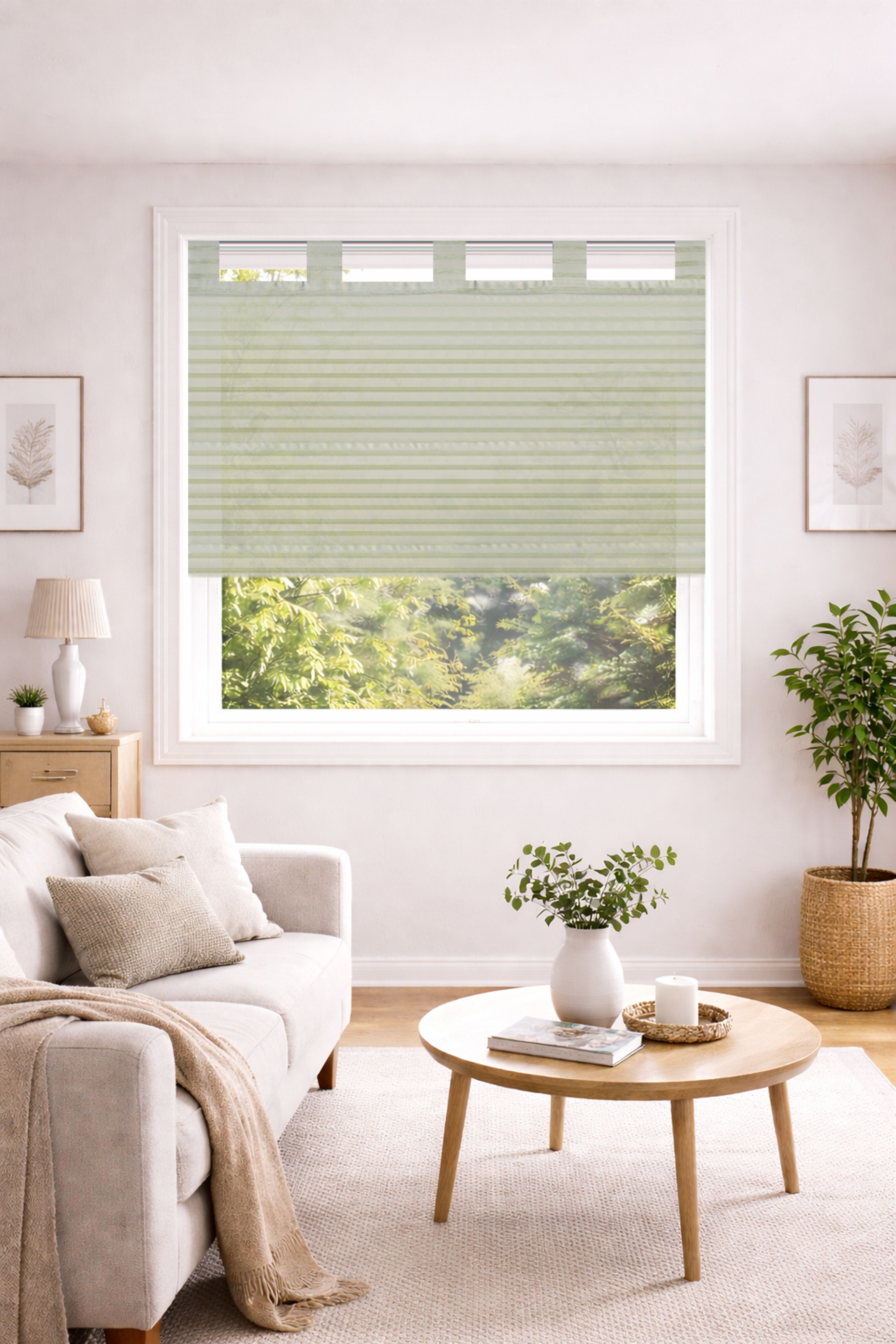 HOME WOHNIDEEN "TURIN" mit Schlaufen lindgrün 130cm, Schlaufen, 100cm