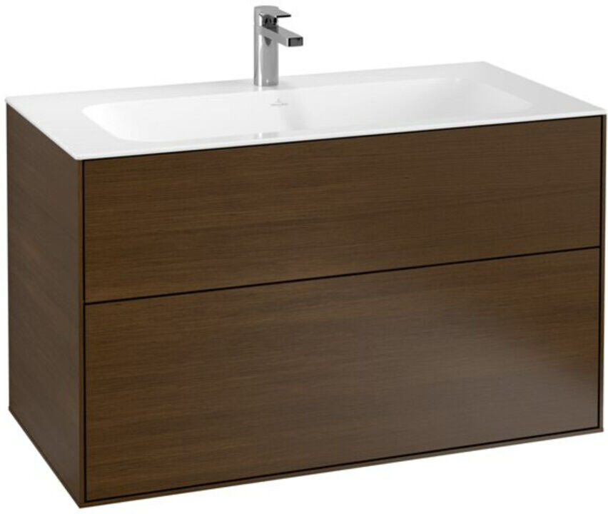 V&B; Waschtischunterschrank Finion 99,6x59,1x49,8cm, Walnut veneer ; Villeroy & Boch (F02000GN)