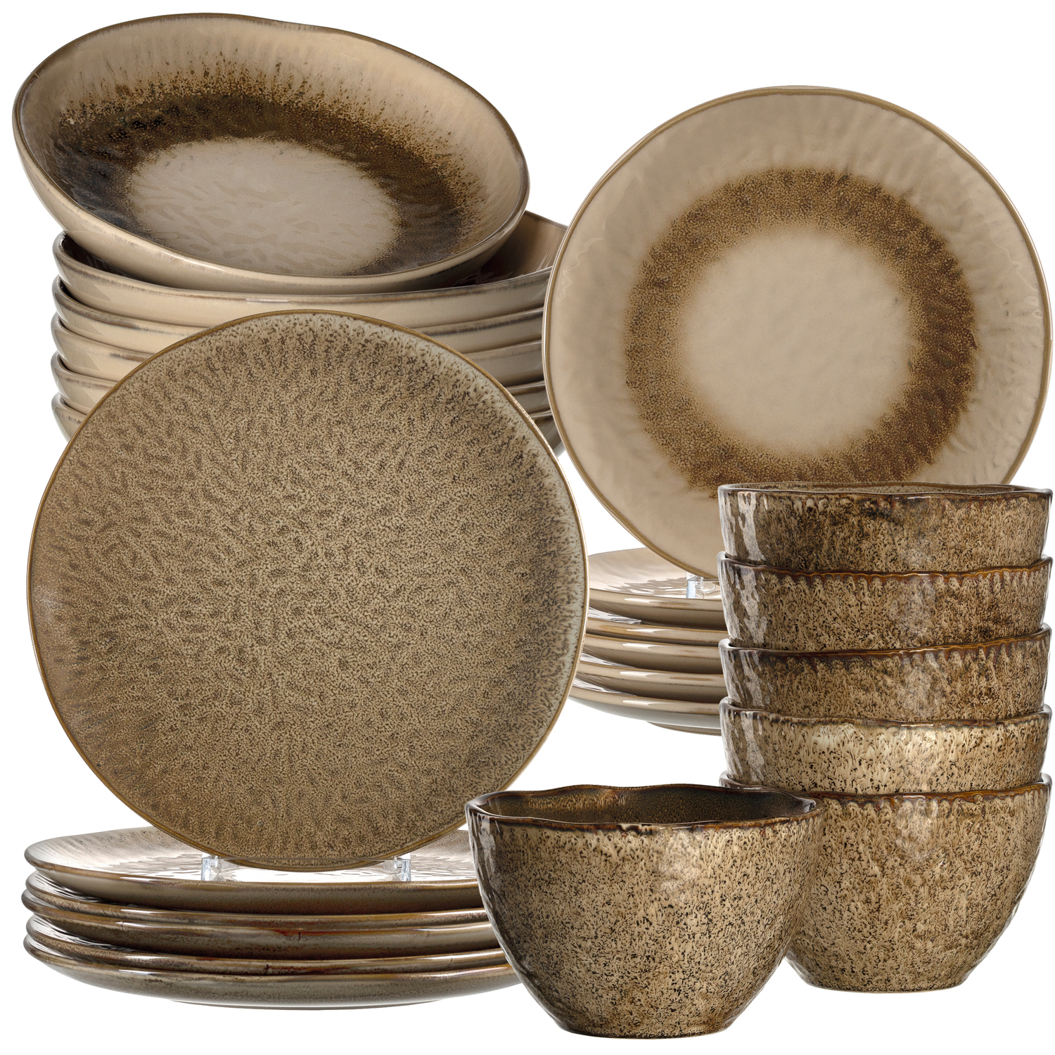 LEONARDO Keramikgeschirr-Set Matera 24tlg. beige, 026057
