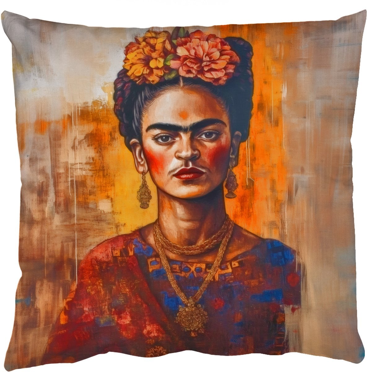 PillowMonkey Sierenkussen Portret met Sieraden Design - 50 x 50 cm