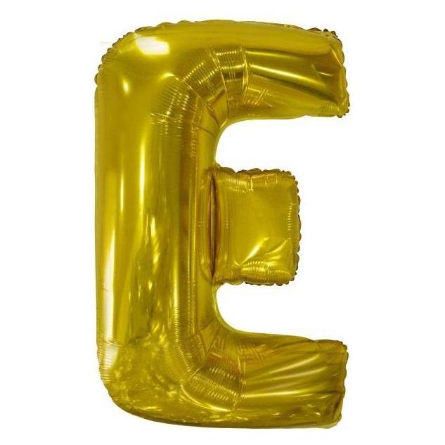 Riethmüller Grosser Buchstabe E Gold Folienballon N34 verpackt (5x) (9909580)