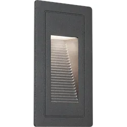 PLM 94382 - Außenwandeinbauleuchte, 4 W, 30 lm, 3000 K, IP65, schwarz