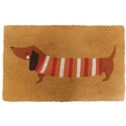 Relaxdays Kokos Fußmatte Tiere 60x40 cm Braun,Hellbraun