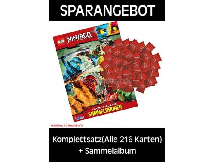LEGO® Sammelkarte LEGO Ninjago Serie 2 Komplettsatz(Alle 216 Karten) + album Deutsch