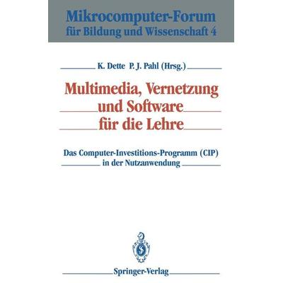 Multimedia, Vernetzung und Software für die Lehre, Taschenbuch von , Springer Berlin, 978-3-540-56171-2