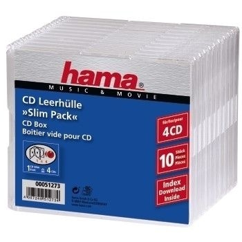 Hama CD Slim Pack 4, pack 10 00051273